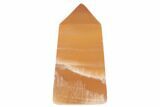 Polished, Banded Honey Calcite Obelisk #187458-1
